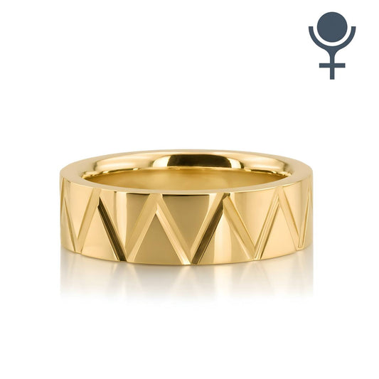 Classic Carved Design Wedding Ring 6MM