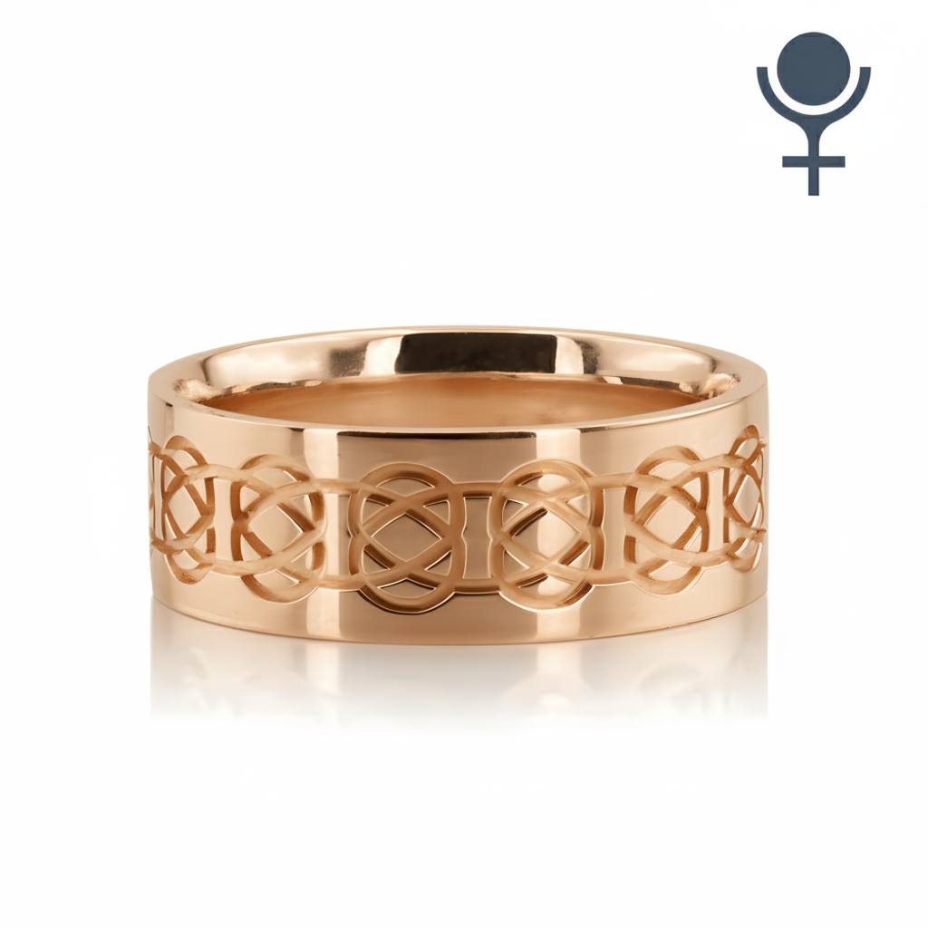 Plated Wedding Band – Satin Finish with Polished Edge 6MM