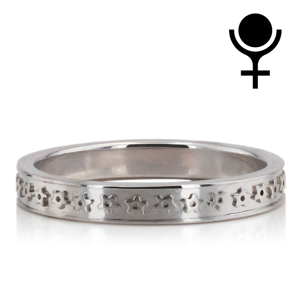 Flower Carved Wedding Ring