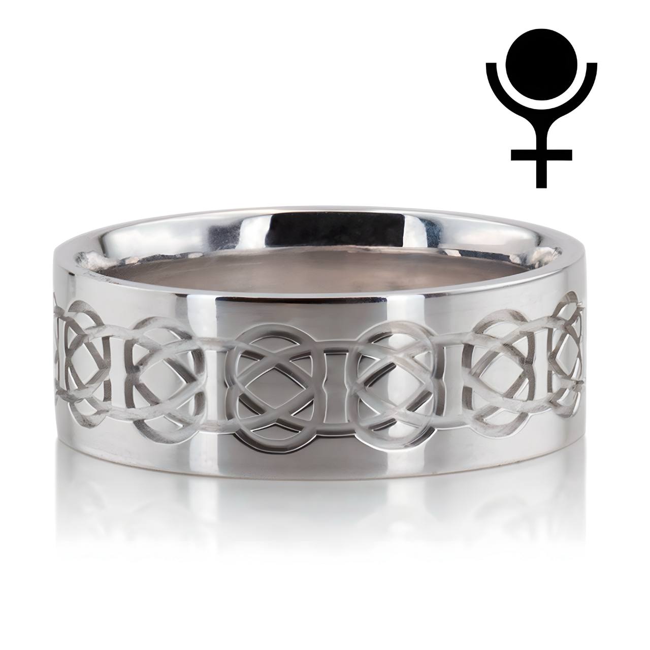 Plated Wedding Band – Satin Finish with Polished Edge