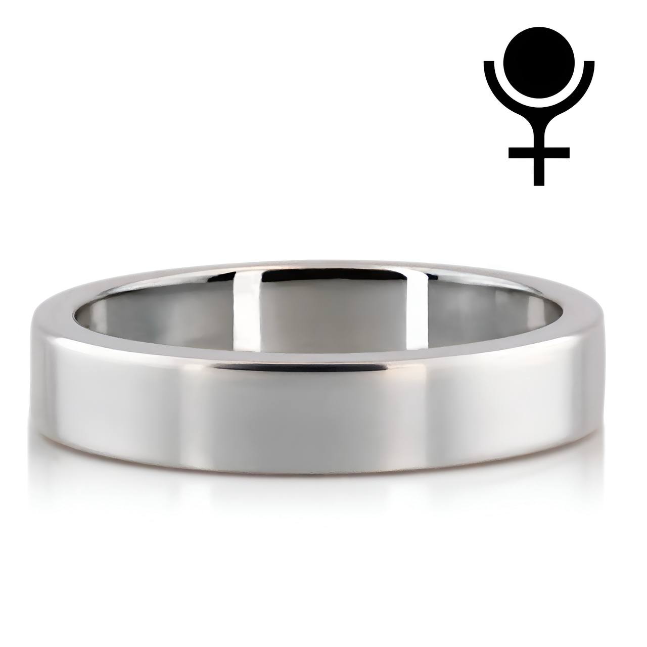 Soft-Edge Flat Comfort Fit Wedding Band, (silver 925)