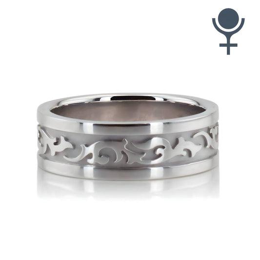 Elegant Antique Design Wedding Rings Set 6MM