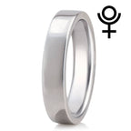 Soft-Edge Flat Comfort Fit Wedding Band, (silver 925)