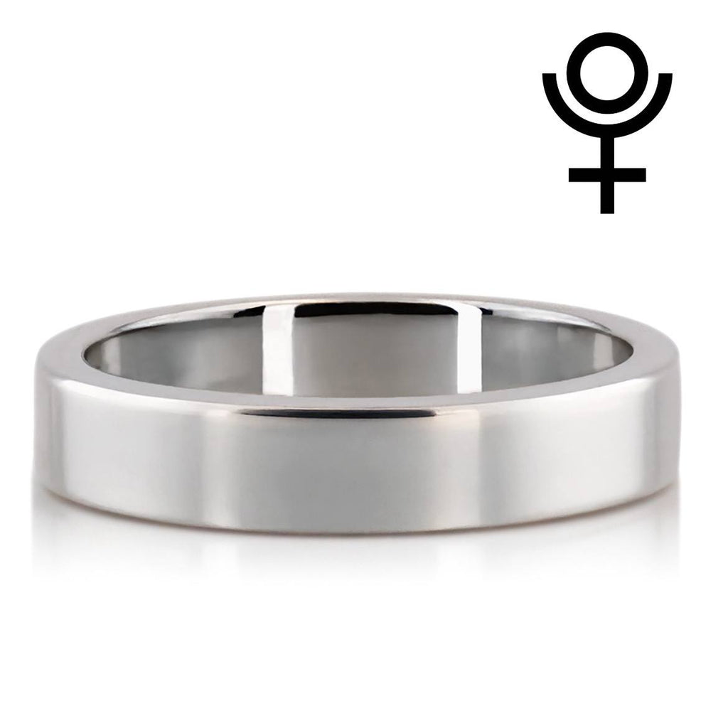 Soft-Edge Flat Comfort Fit Wedding Band, (silver 925)