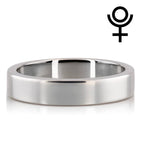 Soft-Edge Flat Comfort Fit Wedding Band, (silver 925)