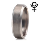 Beveled Edge Matte Wedding Ring