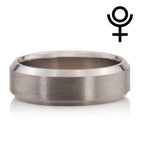 Beveled Edge Matte Wedding Ring