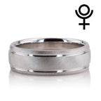 Light Comfort Satin-Finished with Parallel Grooves Carved Design Band