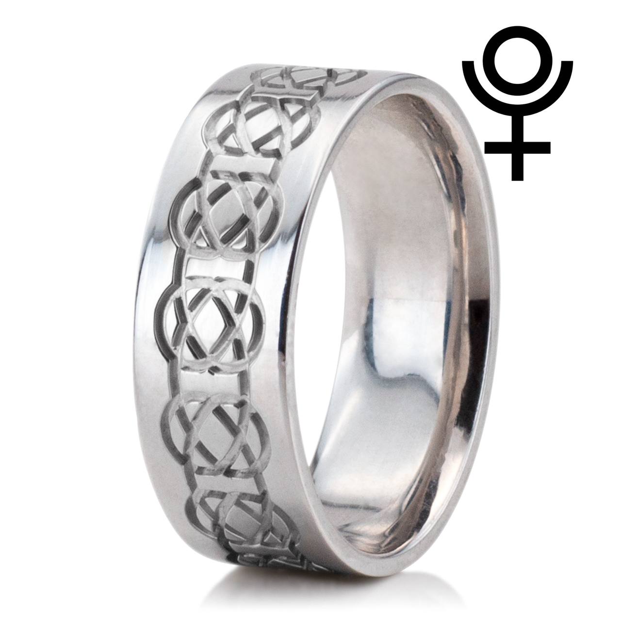 Plated Wedding Band – Satin Finish with Polished Edge