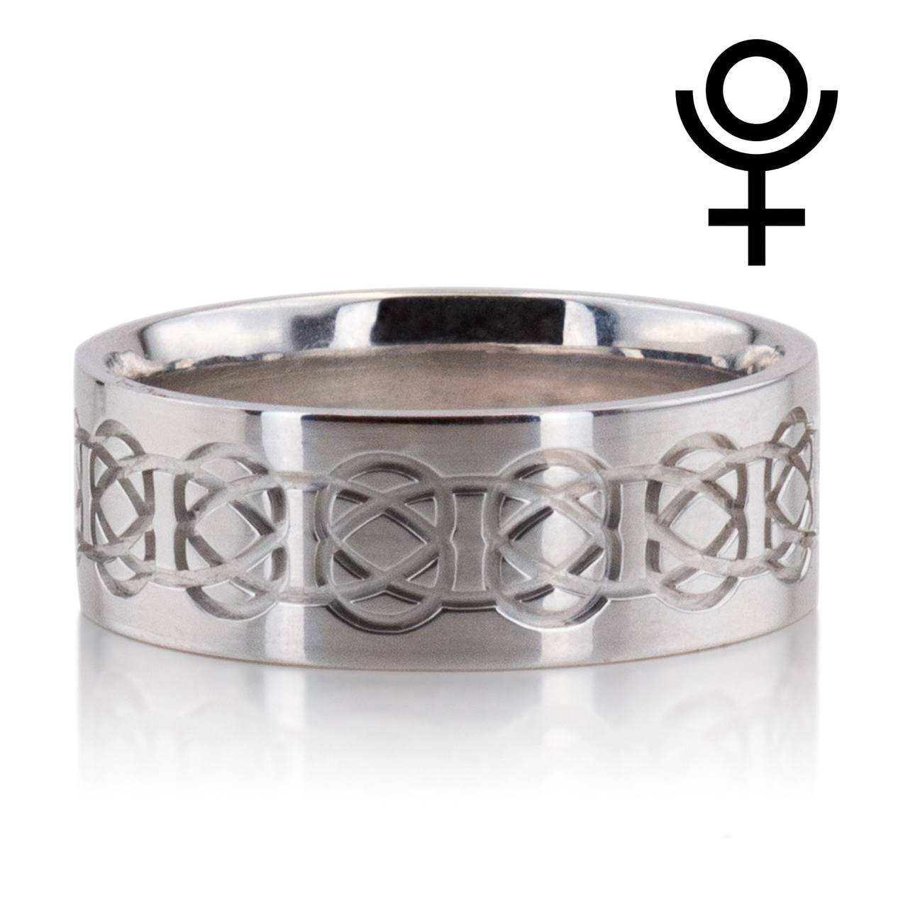 Plated Wedding Band – Satin Finish with Polished Edge