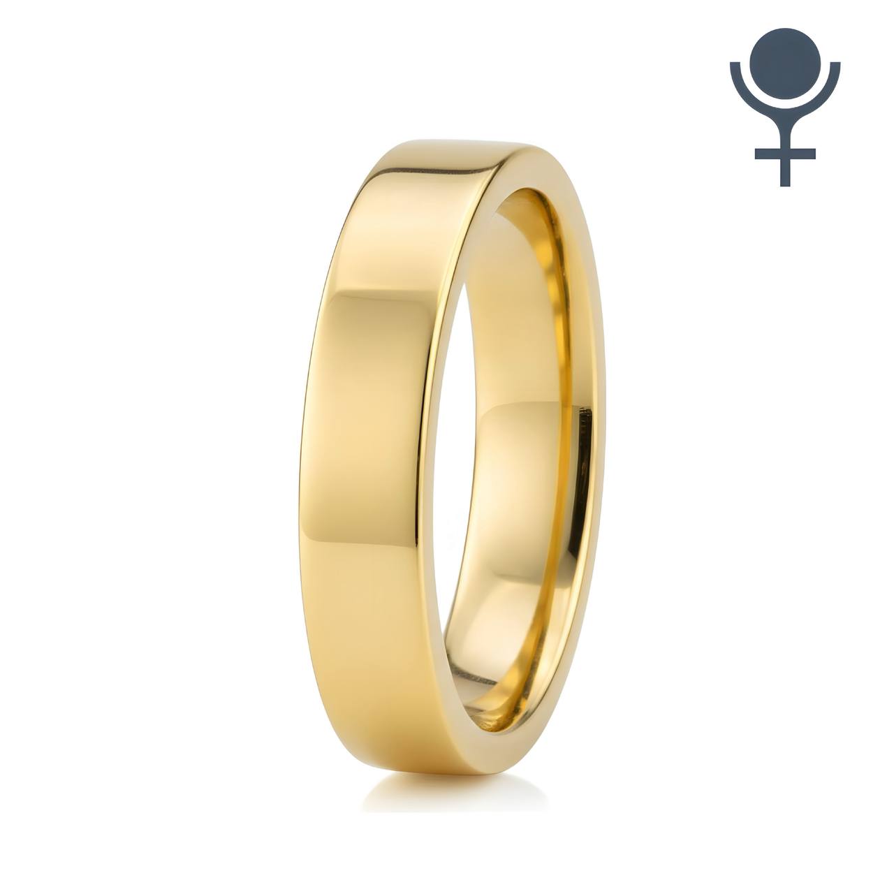 Soft-Edge Flat Comfort Fit Wedding Band 3MM