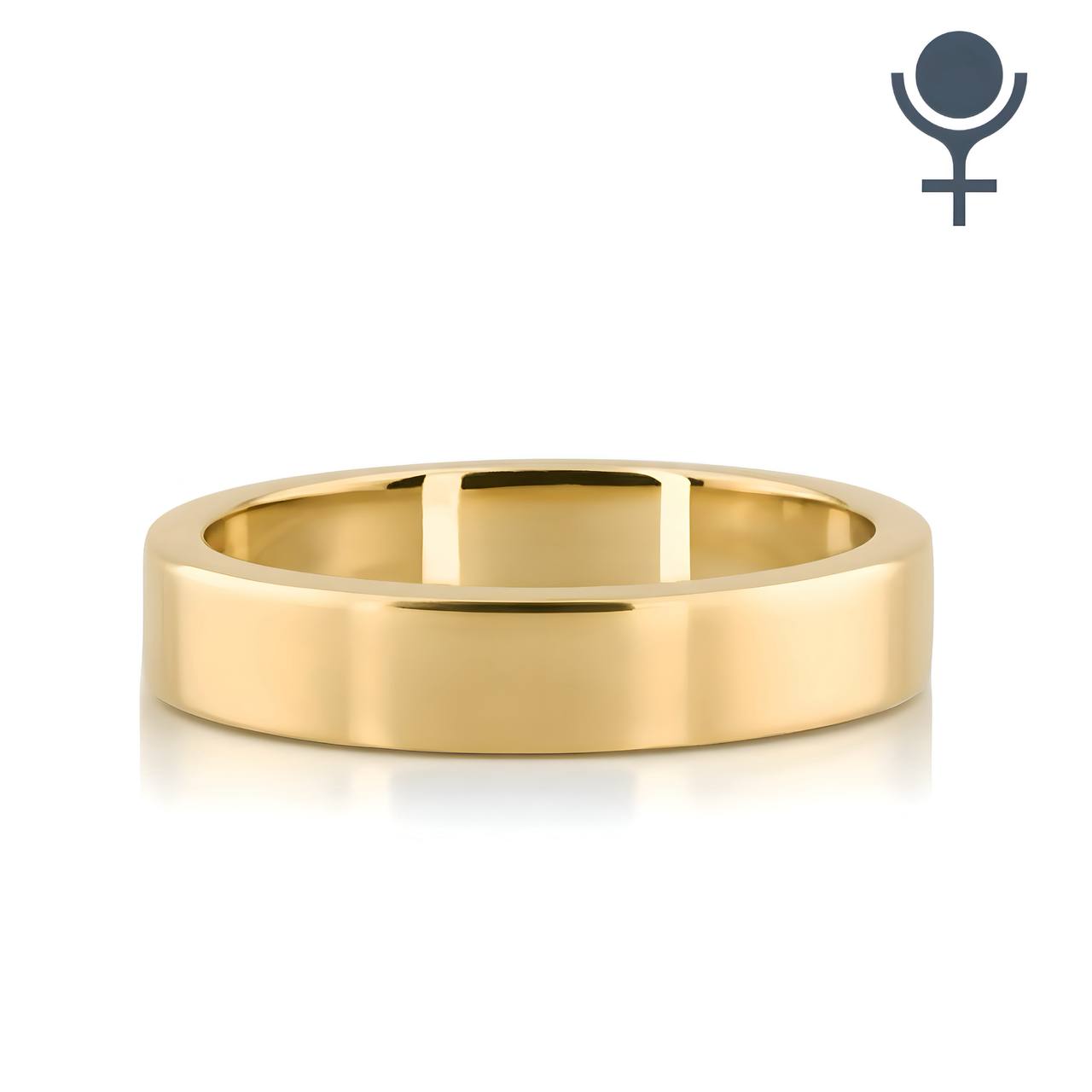 Soft-Edge Flat Comfort Fit Wedding Band 3MM