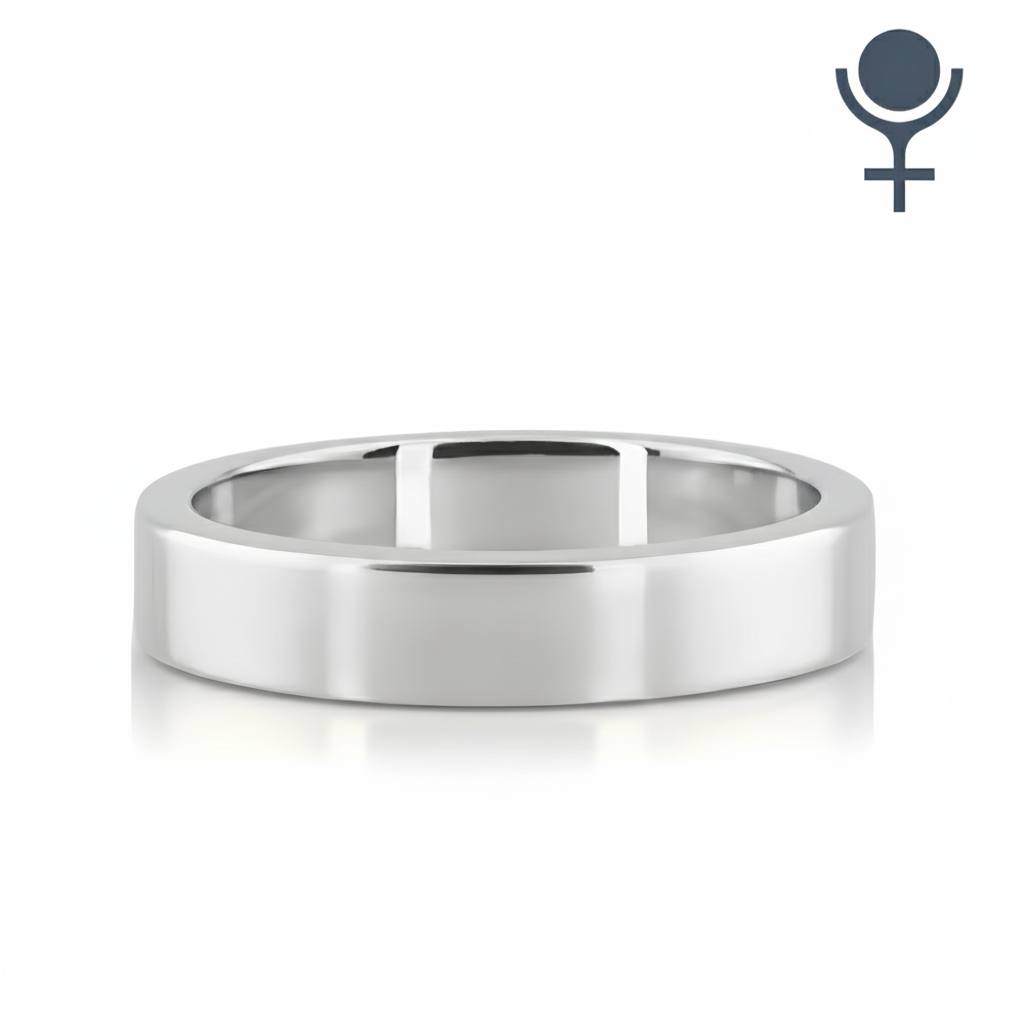 Soft-Edge Flat Comfort Fit Wedding Band 3MM
