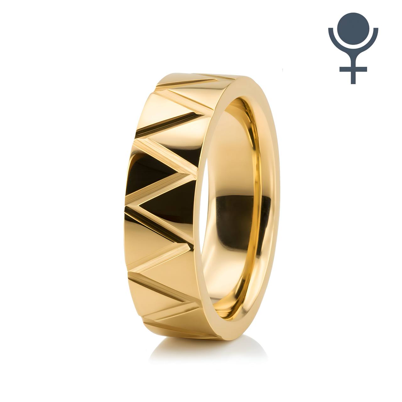 Classic Carved Design Wedding Ring 6MM