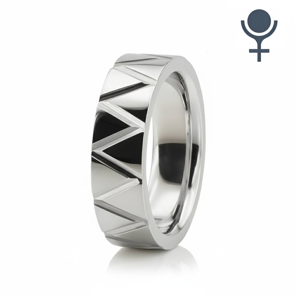 Classic Carved Design Wedding Ring 6MM