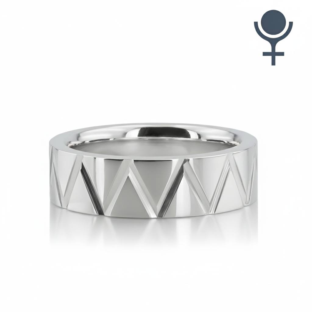 Classic Carved Design Wedding Ring 6MM