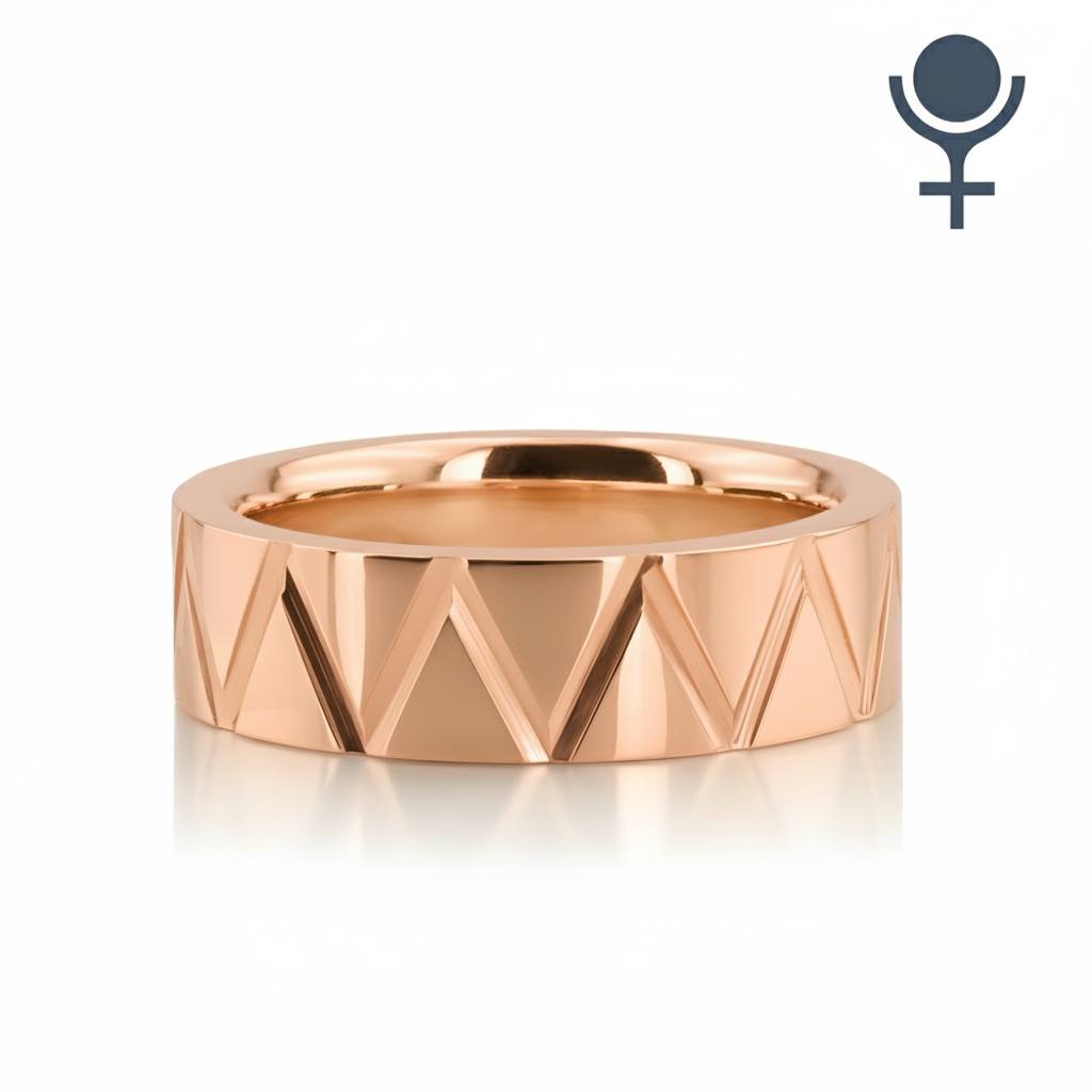 Classic Carved Design Wedding Ring 6MM