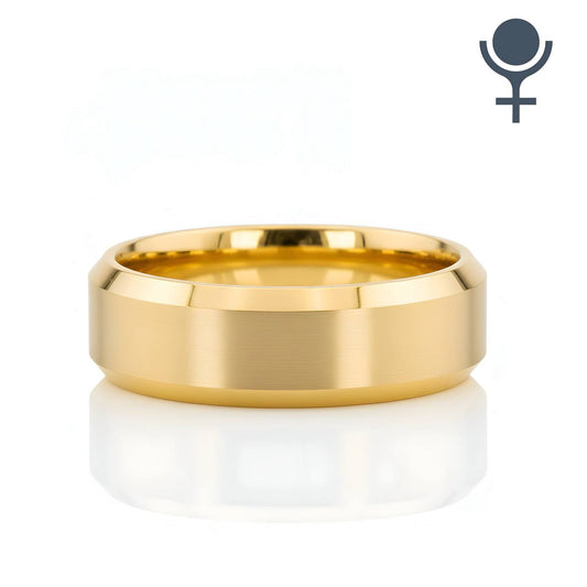 Beveled Edge Matte Wedding Ring 2MM