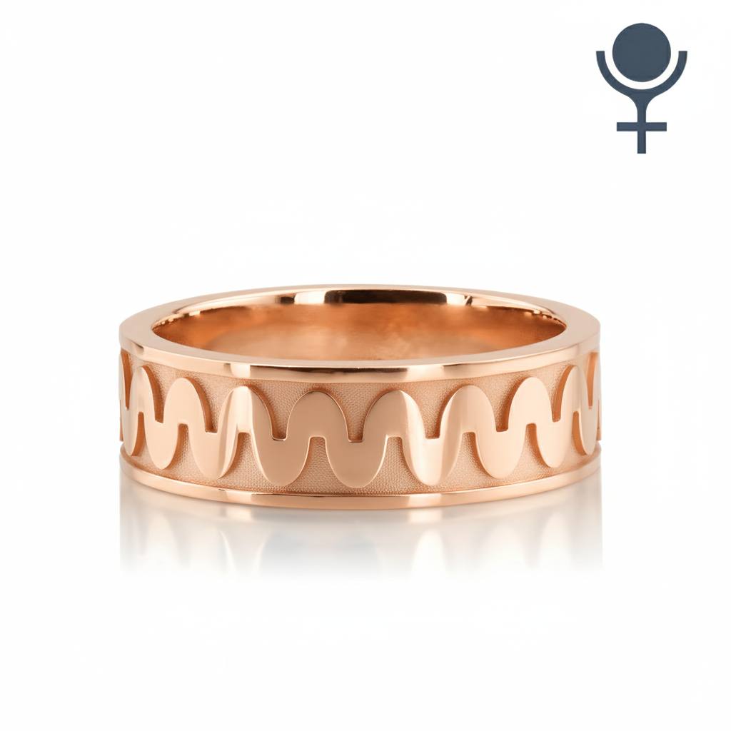 Wave Design Ring 6mm