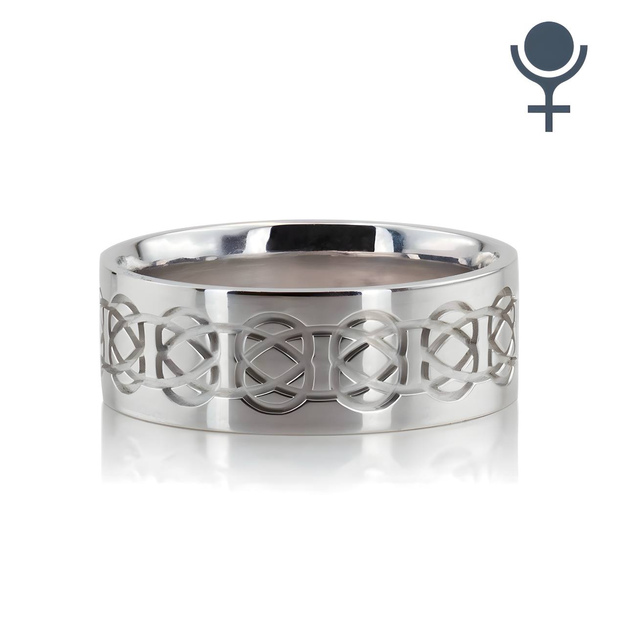Plated Wedding Band – Satin Finish with Polished Edge 6MM