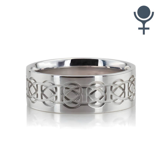 Plated Wedding Band – Satin Finish with Polished Edge 6MM