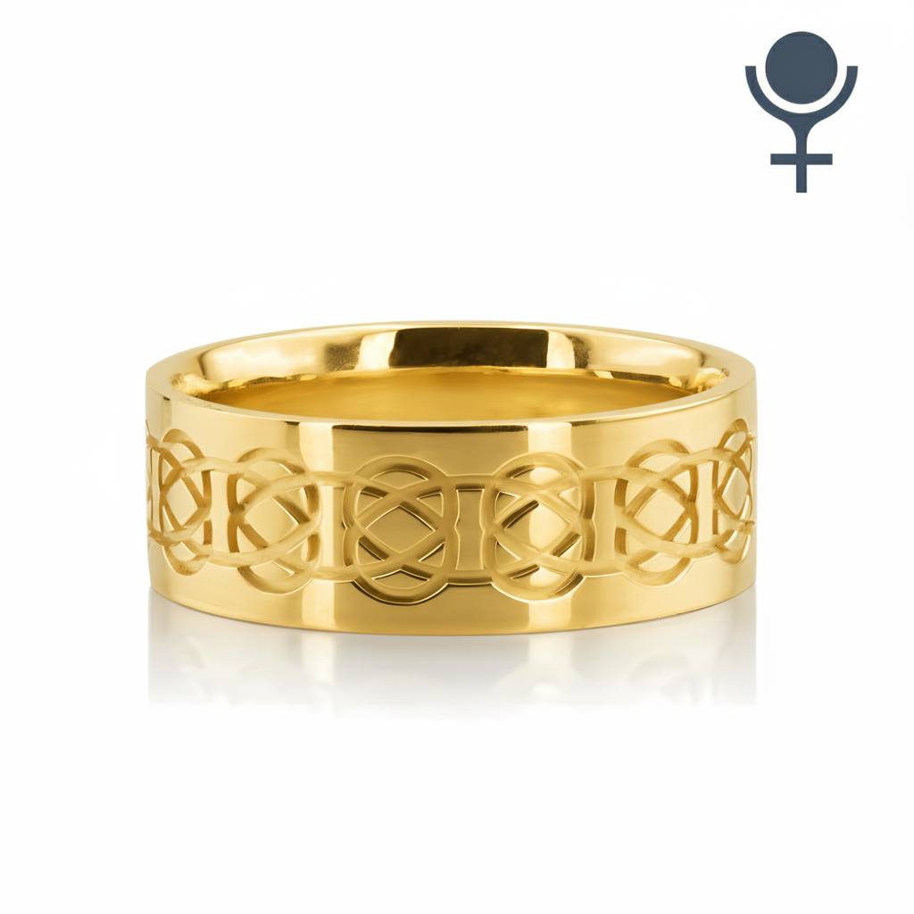 Plated Wedding Band – Satin Finish with Polished Edge 6MM