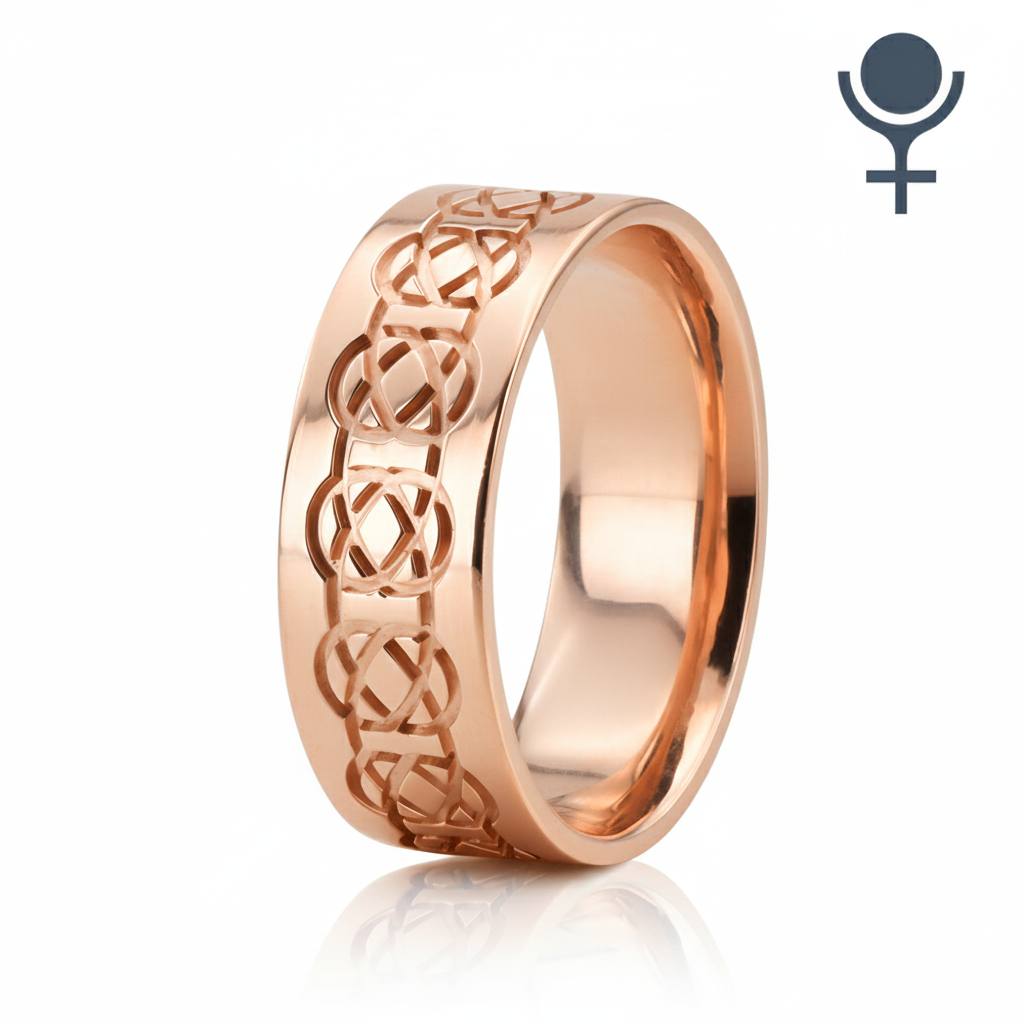 Plated Wedding Band – Satin Finish with Polished Edge 6MM