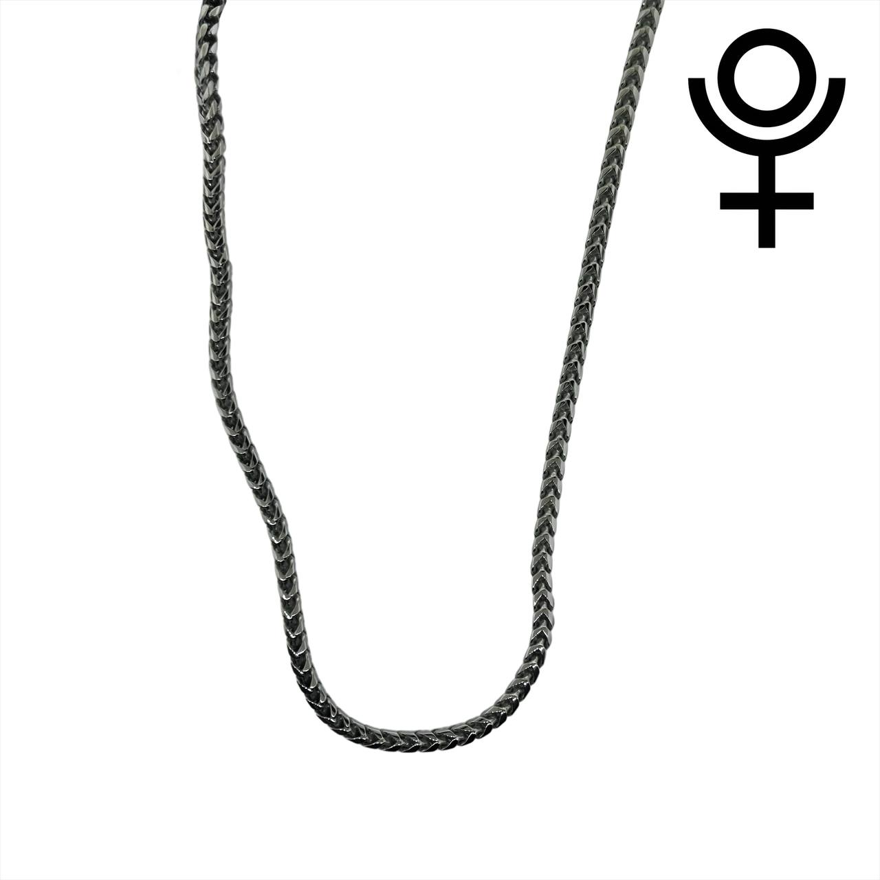 4mm Diamond-Cut Curb Silver Chain - 20