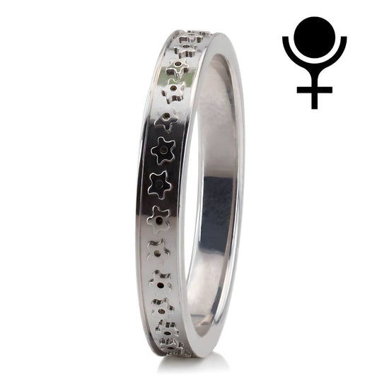 Flower Carved Wedding Ring