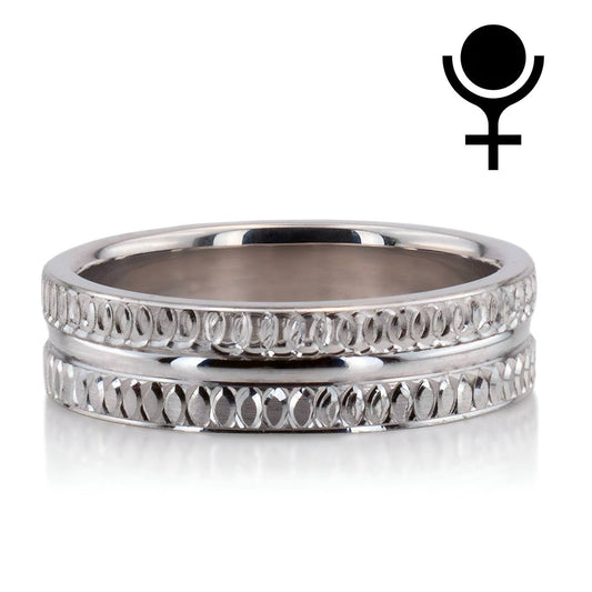 Extravagant  Carved Wedding Band