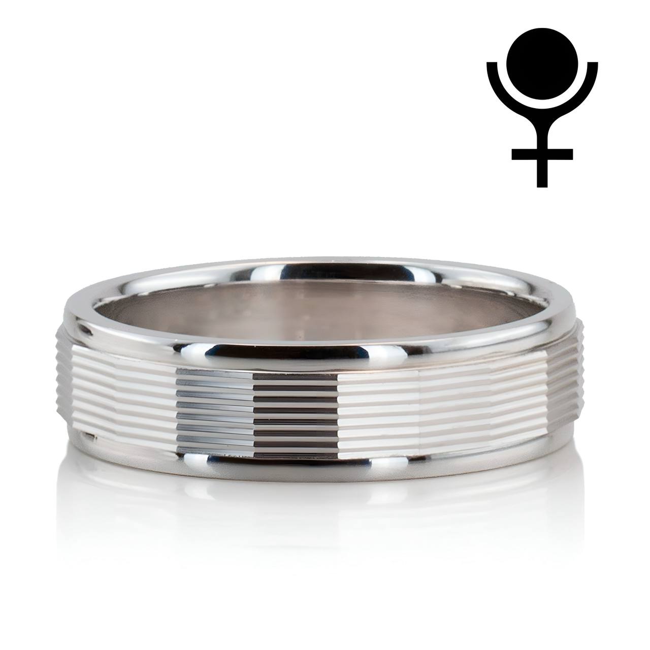 Brushed Grooved Tungsten Carbide Ring
