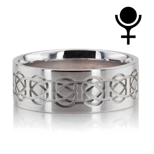 Plated Wedding Band – Satin Finish with Polished Edge