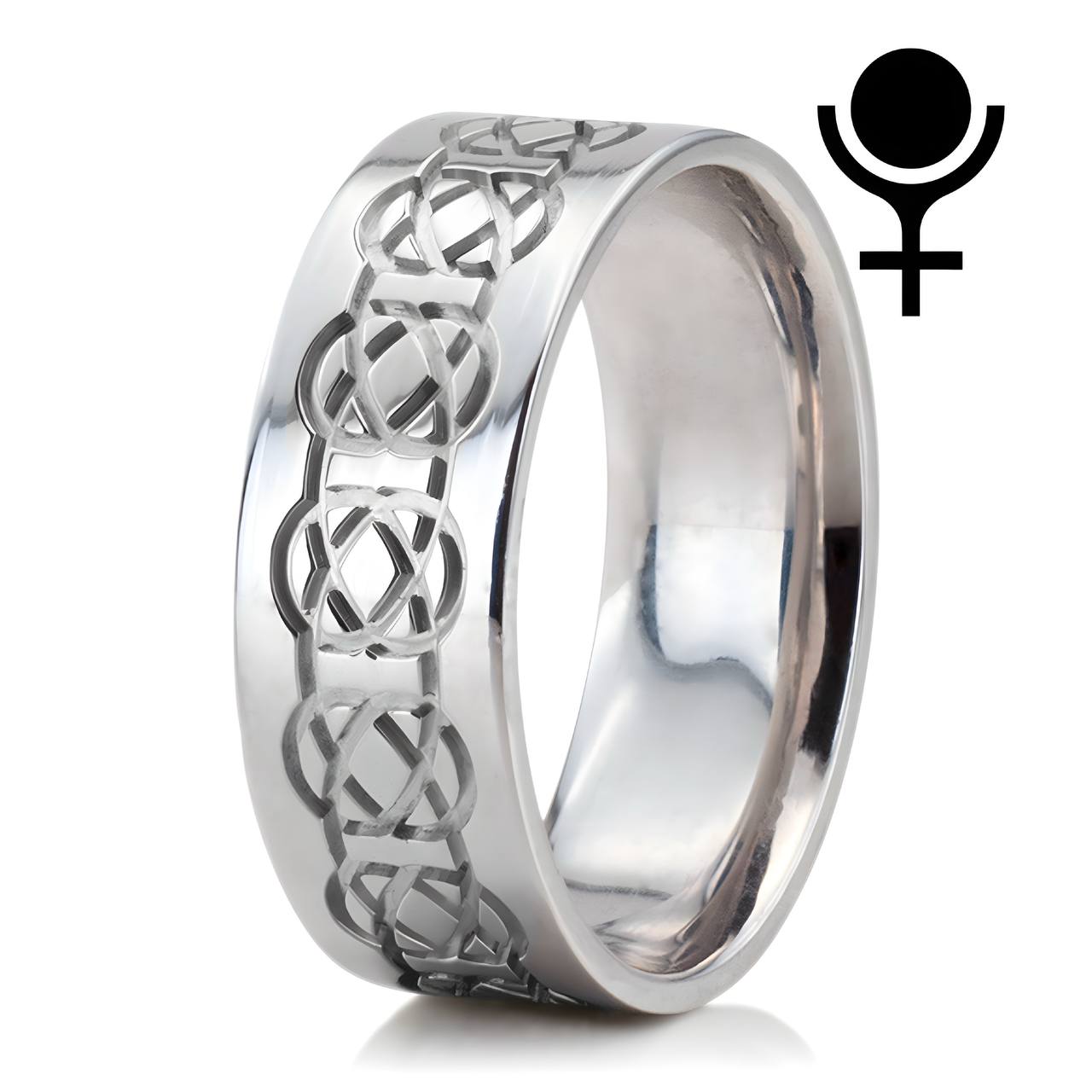 Plated Wedding Band – Satin Finish with Polished Edge