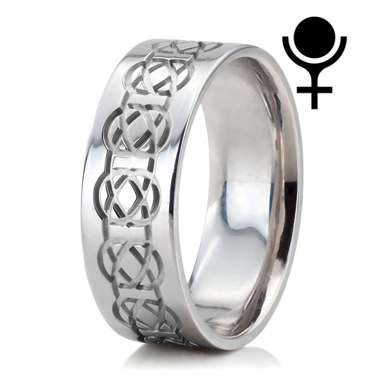 Plated Wedding Band – Satin Finish with Polished Edge